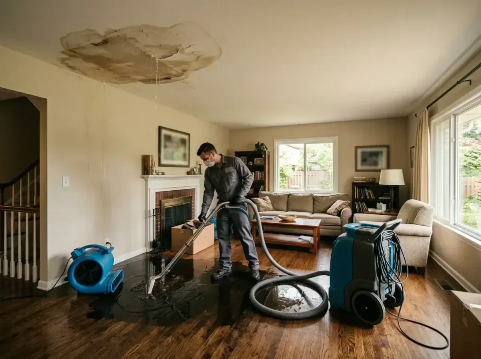 attic-pipe-burst-ceiling-drip-008 — frequently asked questions, Water Damage Restoration & Carpet Care in Reston, VA